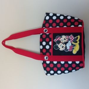 Disney Store Mickey and Minnie Mouse Polka Dot Insulated Tote Bag - NWOT